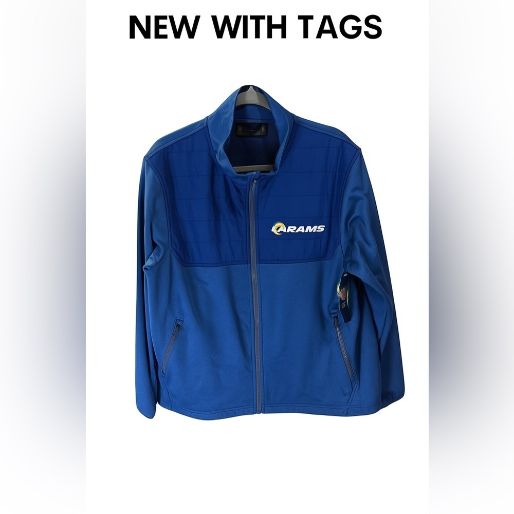 NFL LA Rams Dunbrooke Explorer Zip Jacket Royal Blue M NWT